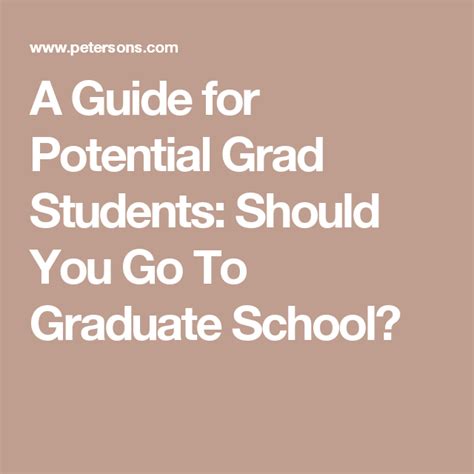 A Guide for Potential Grad Students: Should You Go To Graduate School ...