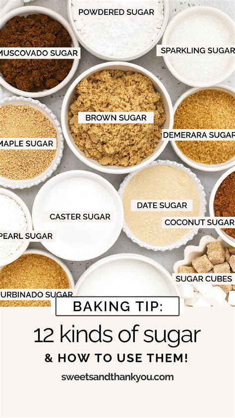 A Guide to 10 Different Types of Sugar and How to Use Them Sugar