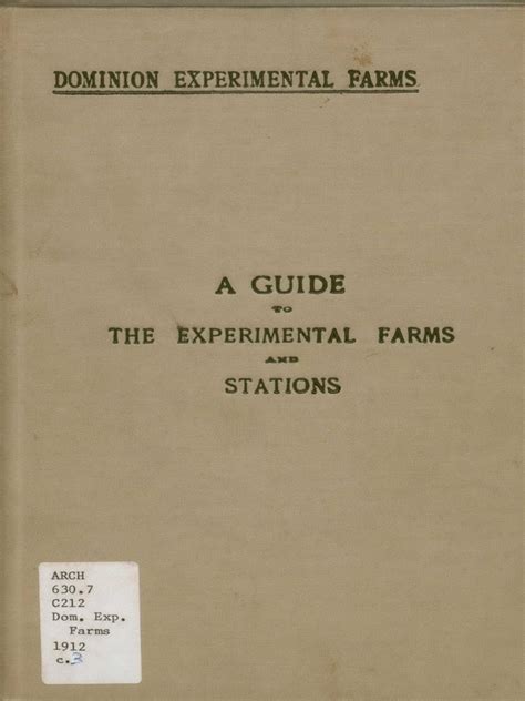 A Guide to the experimental farms and stations 1912