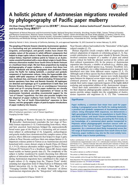 A holistic picture of Austronesian migrations revealed by ... - wintechmobiles.com