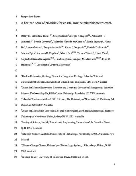 A horizon scan of priorities for coastal marine microbiome research - raincitystudios.com