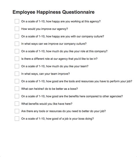 A Happiness Survey