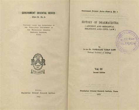 A History of Dharmasastra Vol III Kane