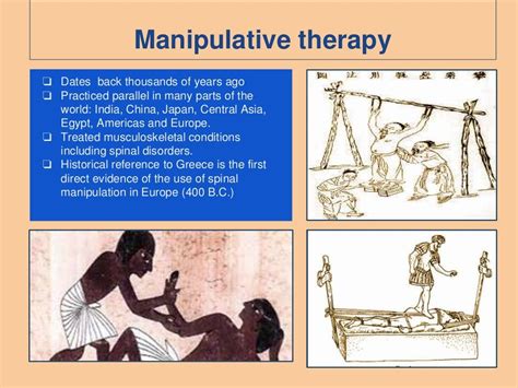A History of Manipulative Therapy
