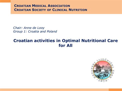 A History of the European Nutrition for Health Alliance