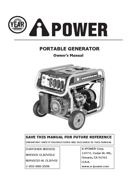 A I Power Generator Manual SUA12000E