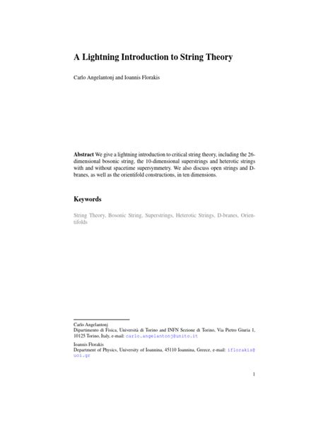 A Lightning Introduction to String Theory - Springer - wintechmobiles.com