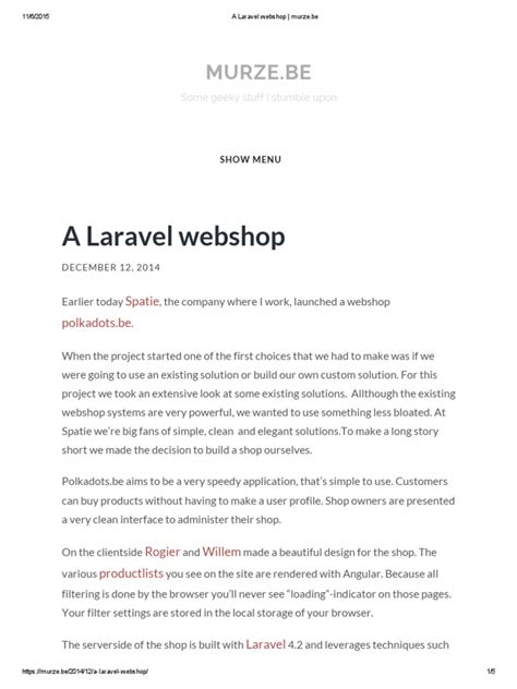 A Laravel Webshop Murze