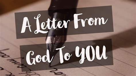 A Letter From God to You