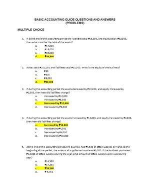 A Level Accounting Questions And Answers
