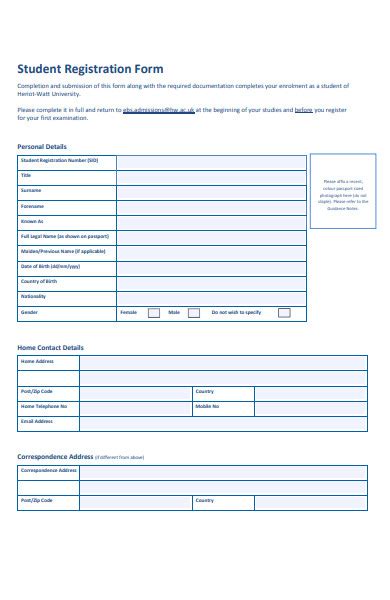 A Level Registration Form