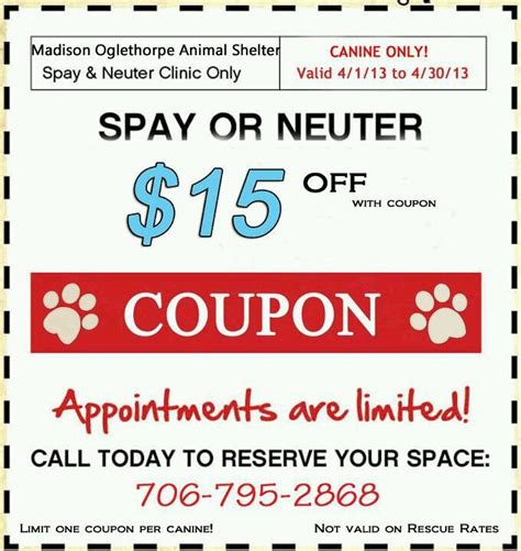 A List Discount Coupon For Spaying Dog - Apr 2024