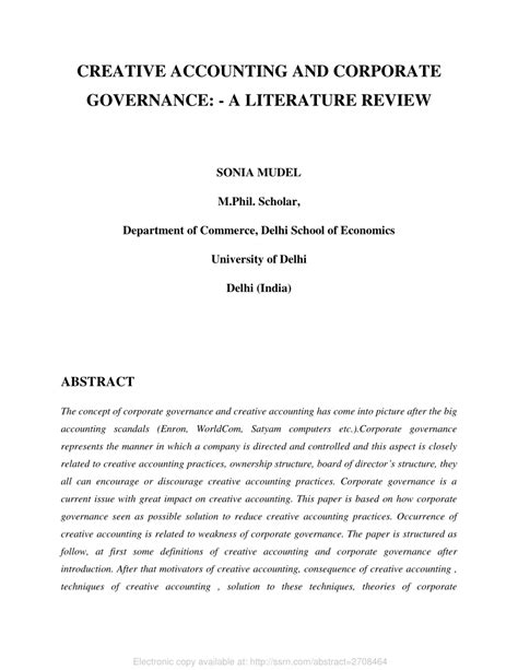 A Literature Review of Corporate Governance