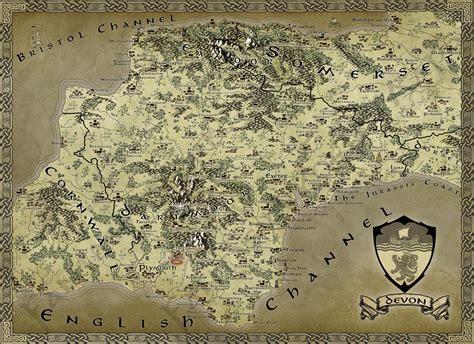 A Lord of the Rings style map of Devon I