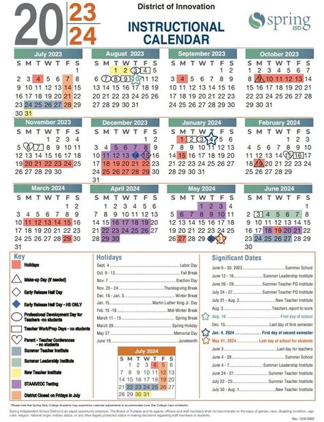 A M Calendar Spring 2024