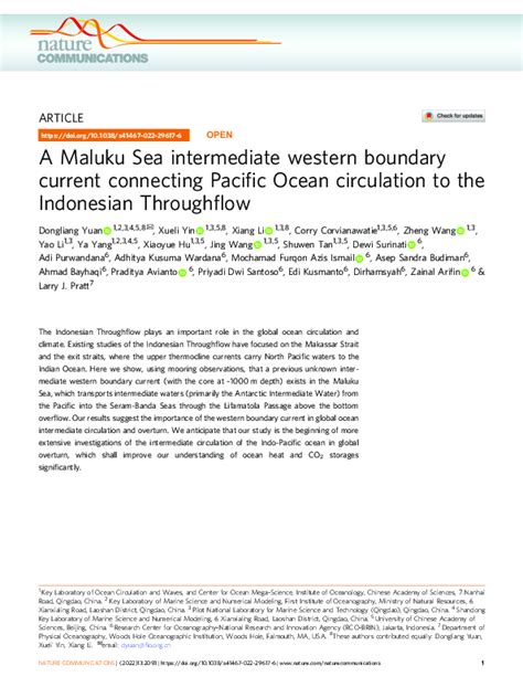 A Maluku Sea intermediate western boundary current connecting - raincitystudios.com