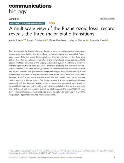A multiscale view of the Phanerozoic fossil record reveals the three ... - raincitystudios.com