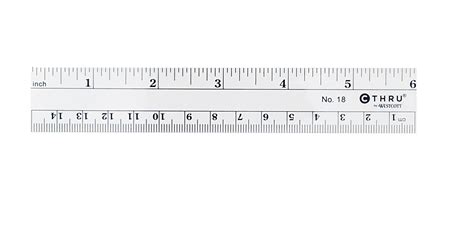 Mr. Pen- Ruler, 6 Inch Ruler, Pack Of 3, Clear Ruler, Plastic
