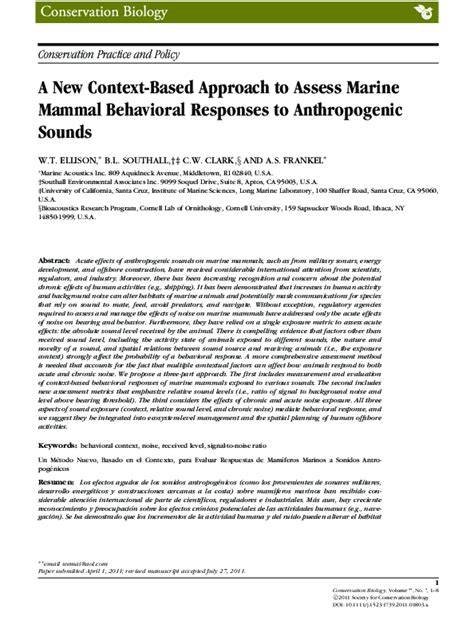 A new context-based approach to assess marine mammal behavioral ... - raincitystudios.com