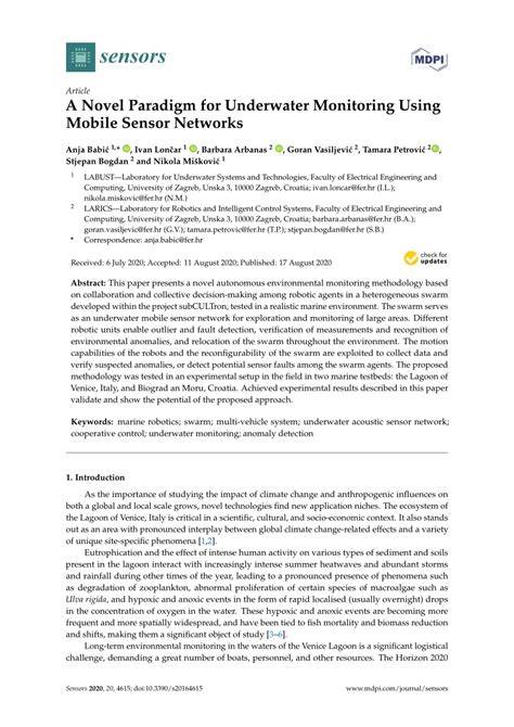 A Novel Paradigm for Underwater Monitoring Using … - raincitystudios.com