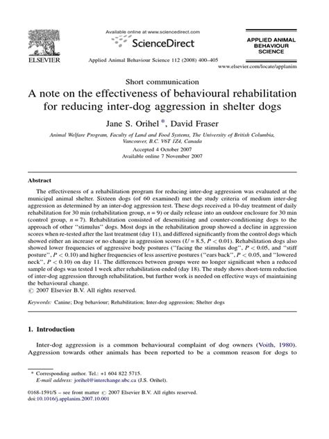 A Note on the Effectiveness of Behavioural Rehabilitation