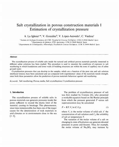 A perspective view of salt crystallization from solution in porous ... - wintechmobiles.com