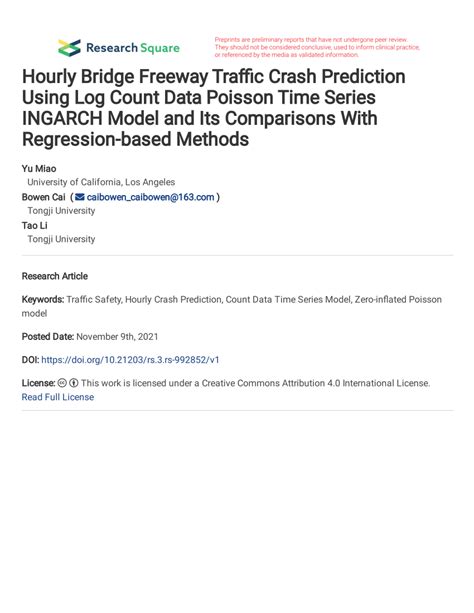 A Poisson Model for Traffic and Crash Data - wintechmobiles.com