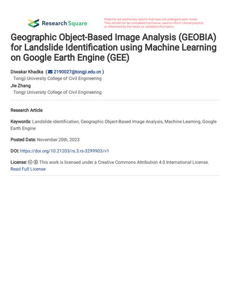 A preliminary study on machine learning and google earth engine for ... - wintechmobiles.com