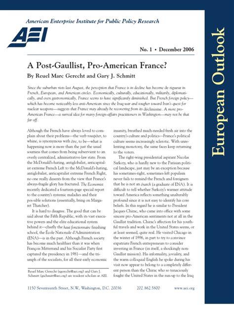 A Post Gaullist Pro American France
