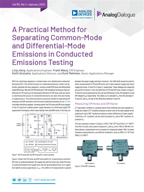 A Practical Method for Separating CommonMode and DifferentialMode
