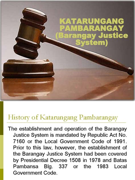 A Primer on Katarungang Pambarangay