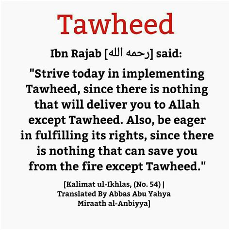 A Primer on Tawheed