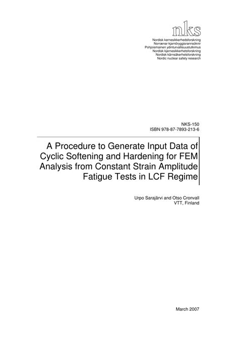 A Procedure to Generate Input Data of Cyclic Softe