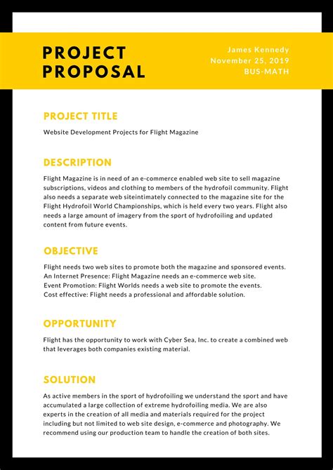 A Project Proposal
