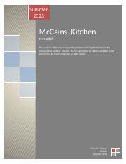A Project on McCains docx