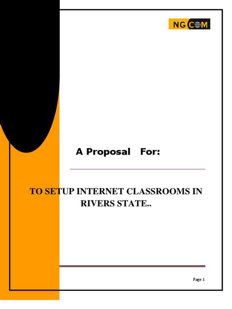 A Proposal to Setup Internet Classrooms 1