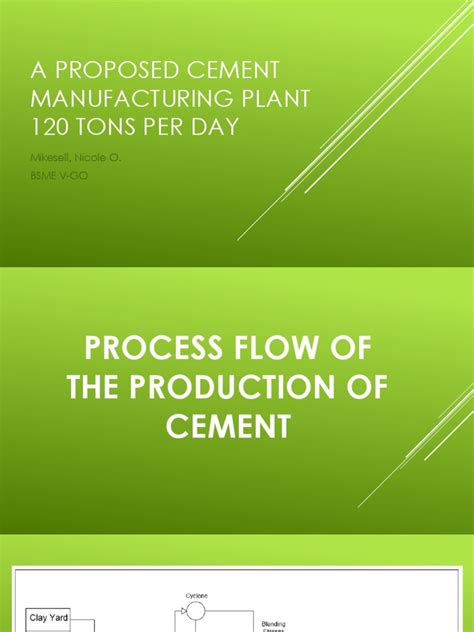 A Proposed Cement Manufacturing Plant