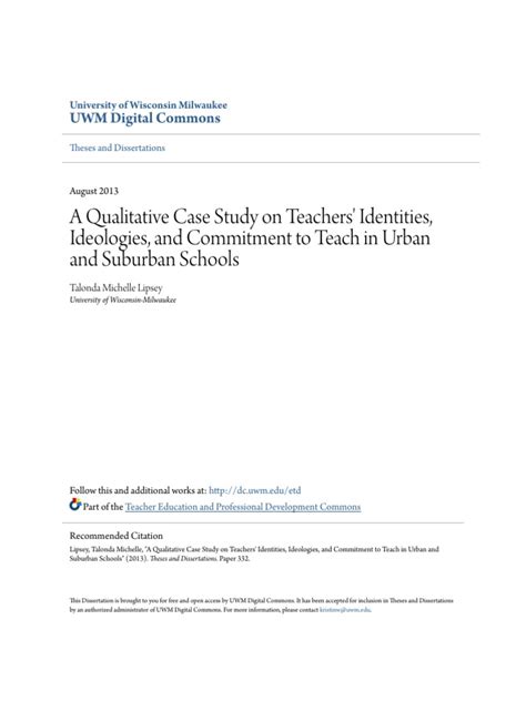 A Qualitative Case Study on Teachers Identities Ideologies And