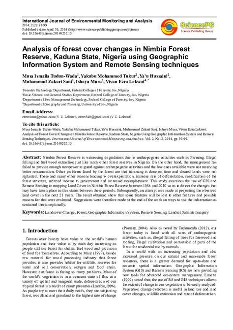 A remote sensing and GIS-based analysis of forest cover changes and ... - raincitystudios.com