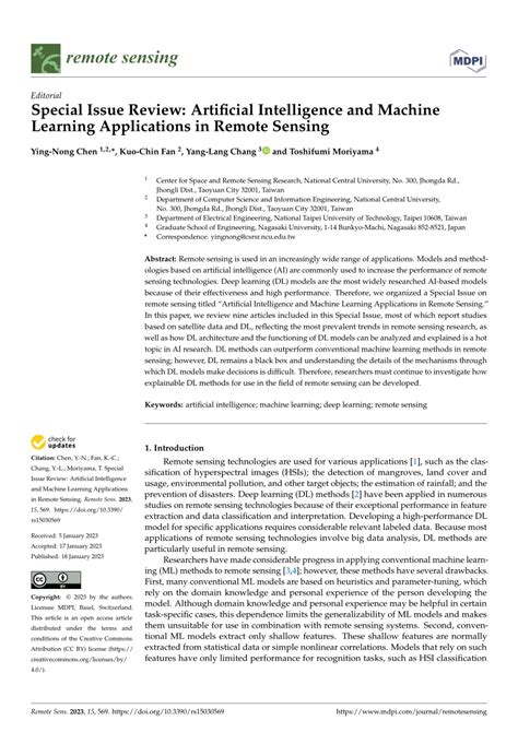 A Review of Artificial Intelligence and Remote Sensing for ... - wintechmobiles.com