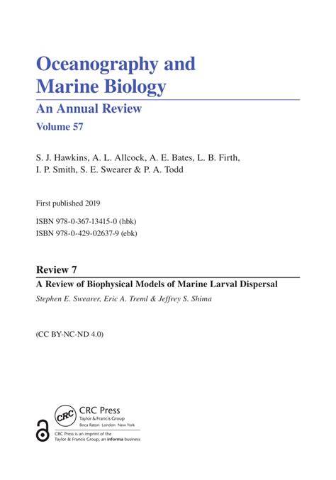 A Review of Biophysical Models of Marine Larval … - raincitystudios.com