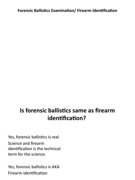 A Review of Forensic Ballistics: Methods and Techniques for Cartridge ... - wintechmobiles.com