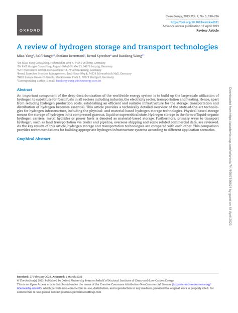 A review of hydrogen storage and transport technologies - wintechmobiles.com