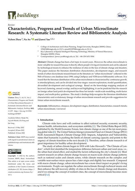 A Review of Recent Progress on Urban Microclimate Research - raincitystudios.com