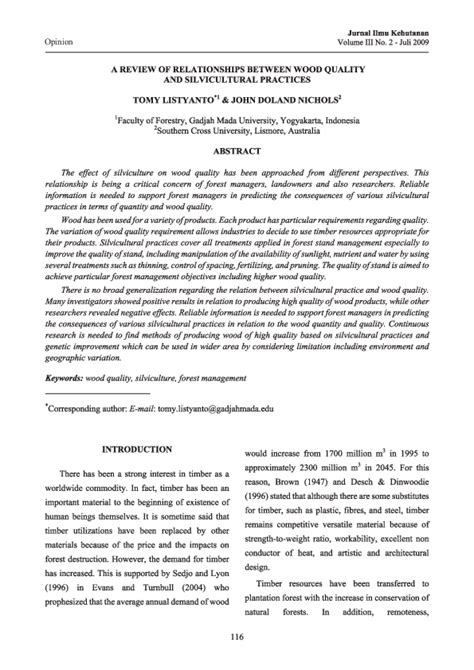 A Review of Relationships Between Wood Quality and Silvicultural ... - raincitystudios.com