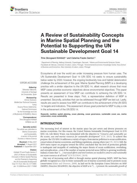 A Review of Sustainability Concepts in Marine Spatial … - raincitystudios.com