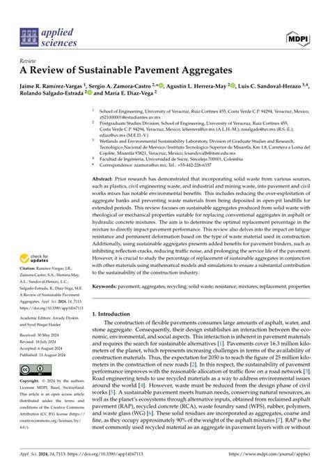 A Review of Sustainable Pavement Aggregates - MDPI - raincitystudios.com