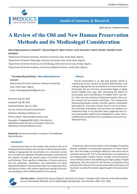 A Review of the Old and New Human Preservation Methods and its ... - wintechmobiles.com
