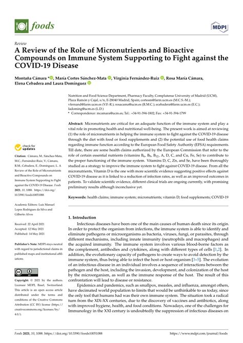 A Review of the Role of Micronutrients and Bioactive Compounds on ... - muktibox.com