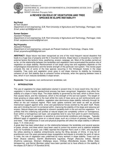 A REVIEW ON ROLE OF VEGETATION AND TREE … - raincitystudios.com